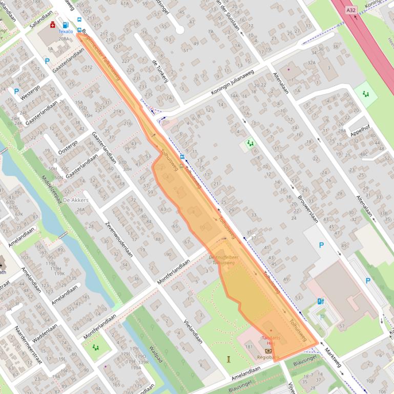 Kaart van postcodegebied 8443DW.