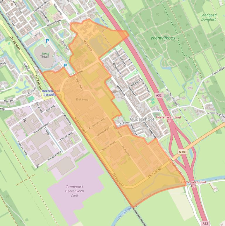 Kaartafbeelding, ingezoomd op postcodegebied 8444.