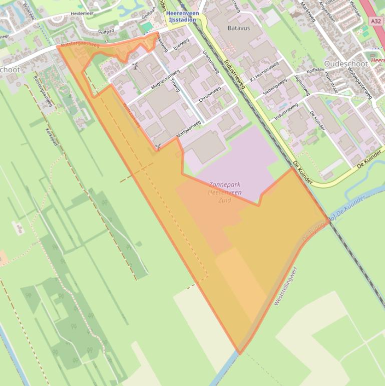 Kaart van postcodegebied 8445PB.