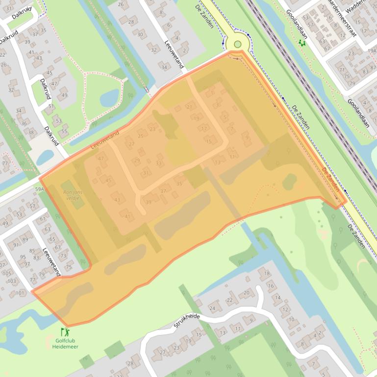 Kaart van postcodegebied 8445RB.