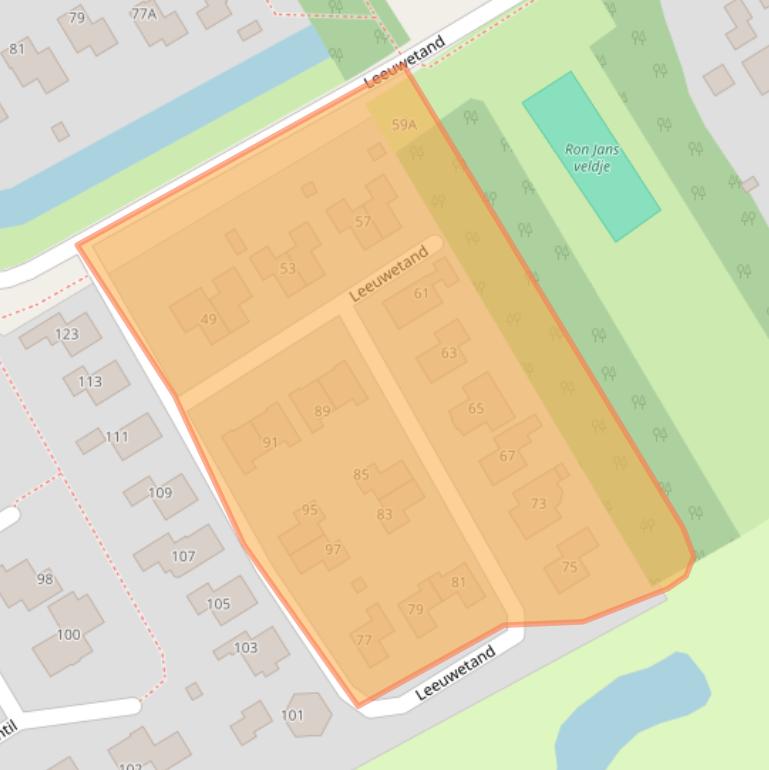 Kaart van postcodegebied 8445RC.