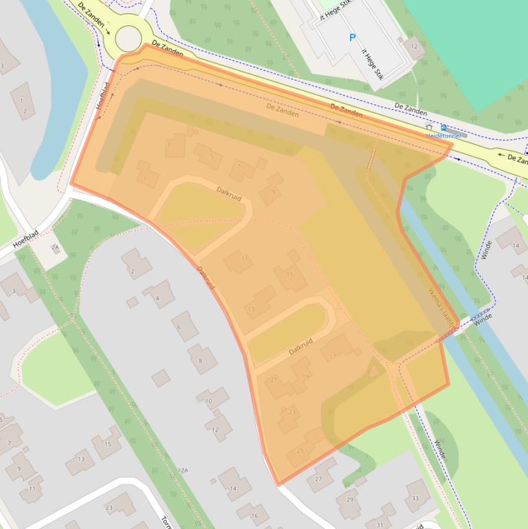 Kaart van postcodegebied 8445RK.