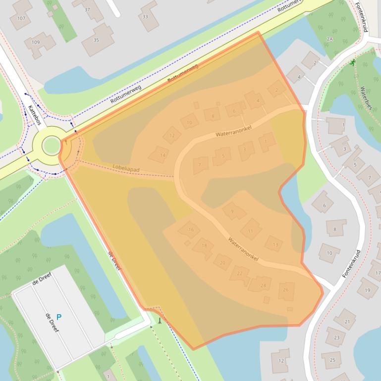 Kaart van postcodegebied 8445RV.