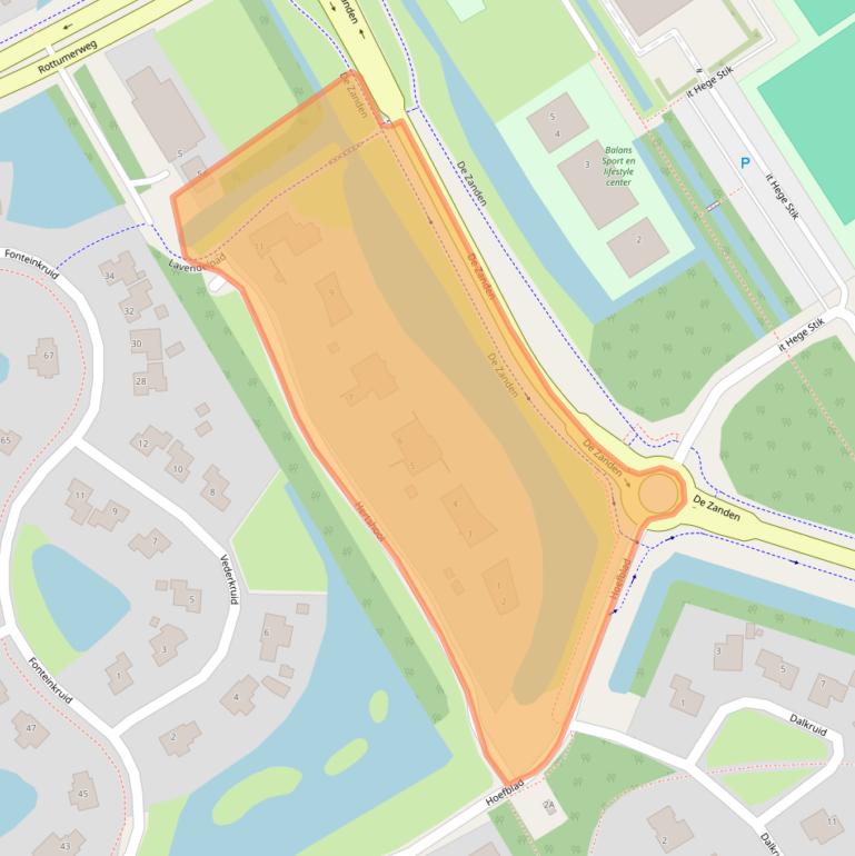 Kaart van postcodegebied 8445RW.