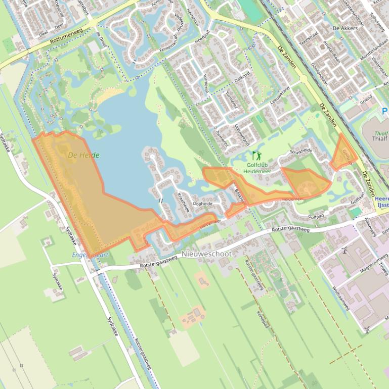 Kaart van postcodegebied 8445SB.