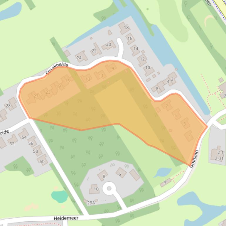 Kaart van postcodegebied 8445SG.