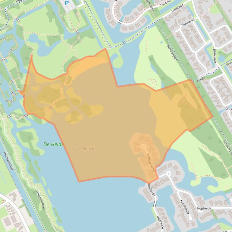 Kaart van postcodegebied 8445SL.