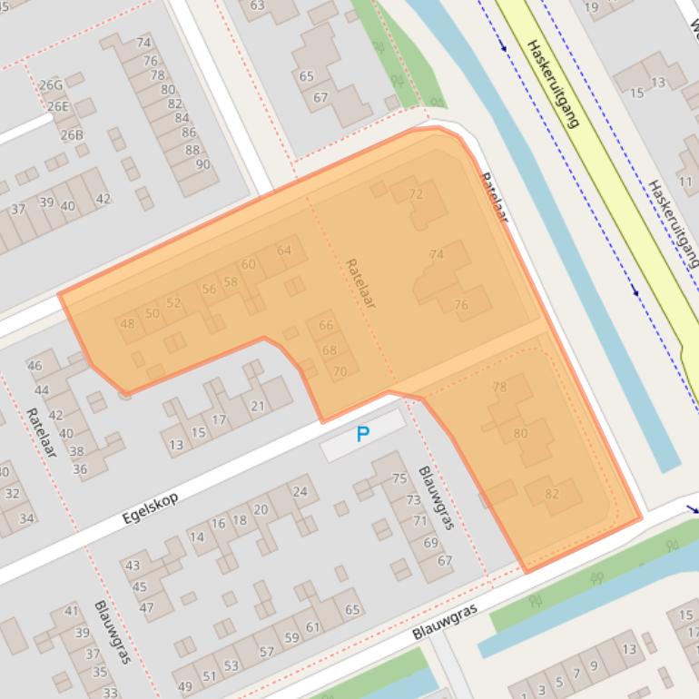 Kaart van postcodegebied 8446BA.