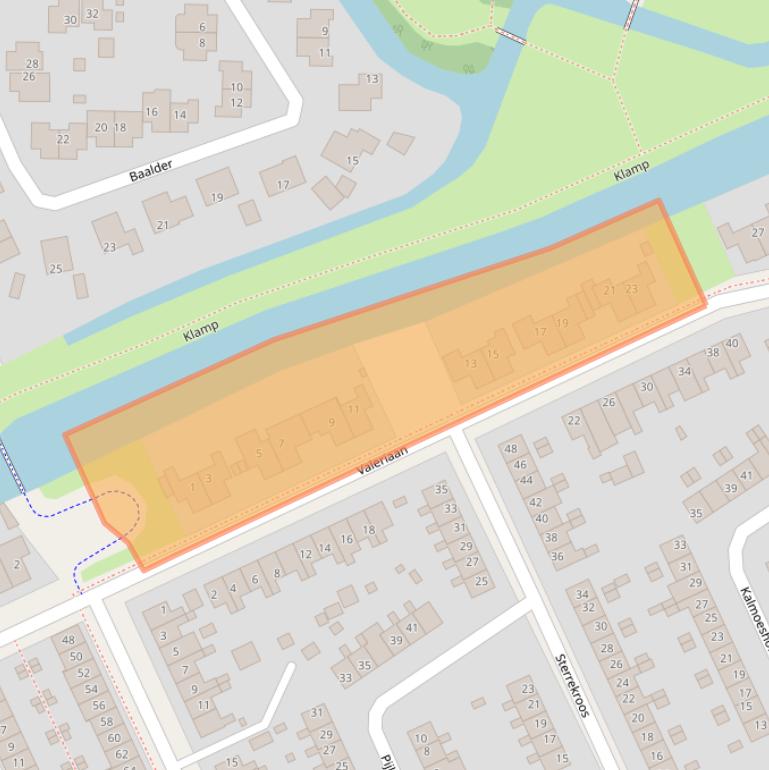 Kaart van postcodegebied 8446BB.