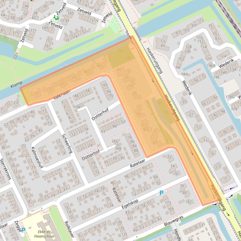 Kaart van postcodegebied 8446BC.