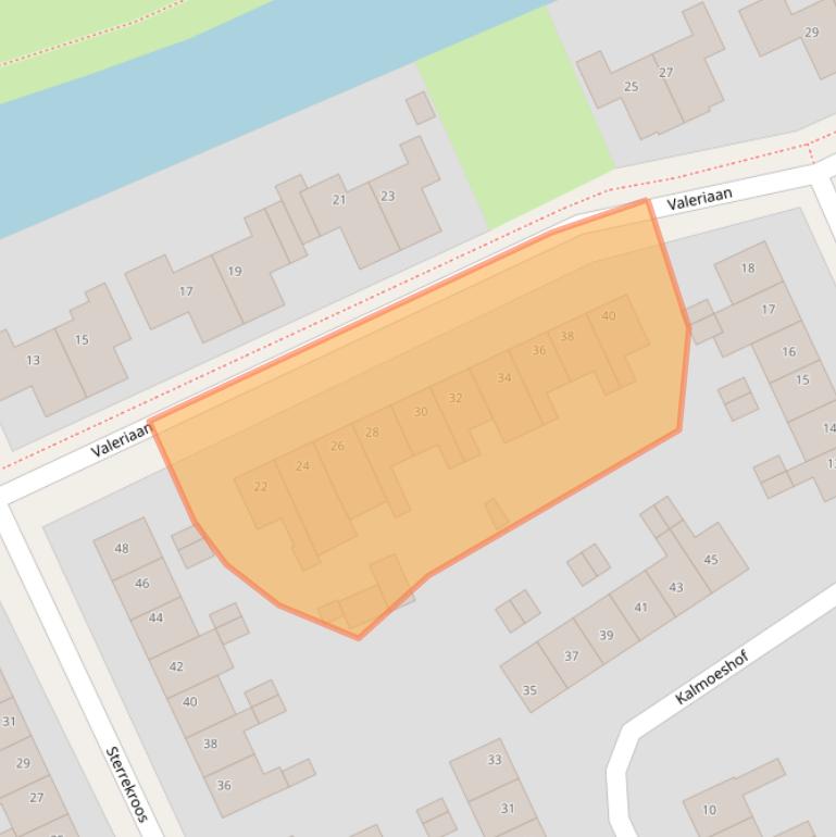 Kaart van postcodegebied 8446BE.