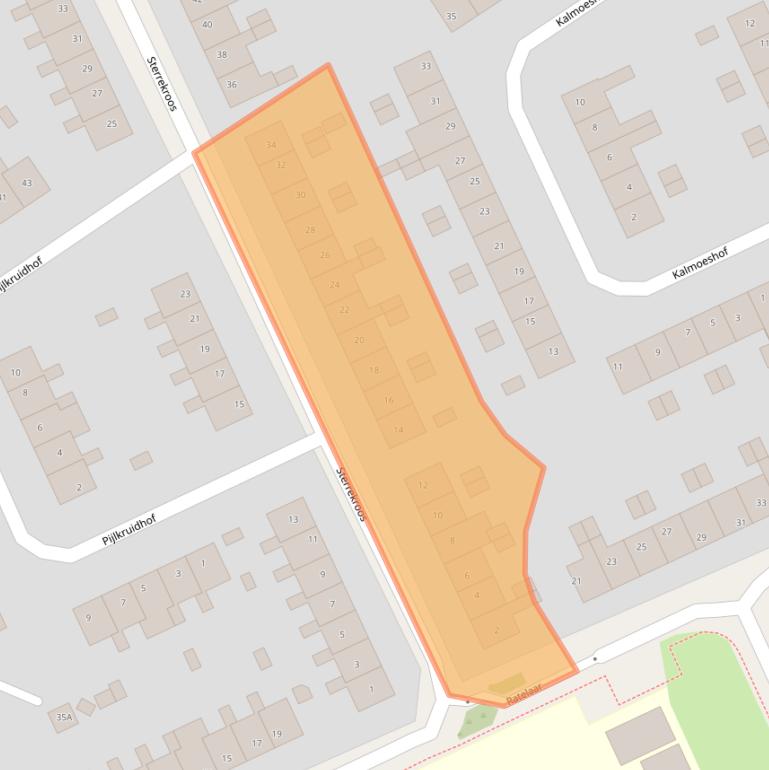 Kaart van postcodegebied 8446BS.