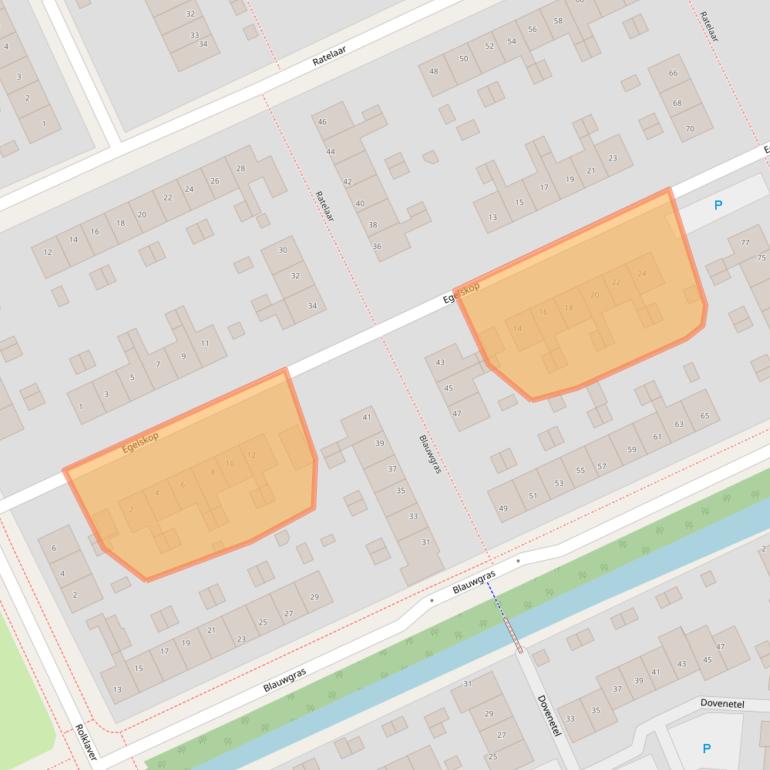 Kaart van postcodegebied 8446BZ.