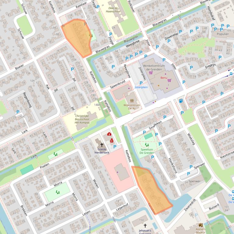 Kaart van postcodegebied 8446CP.