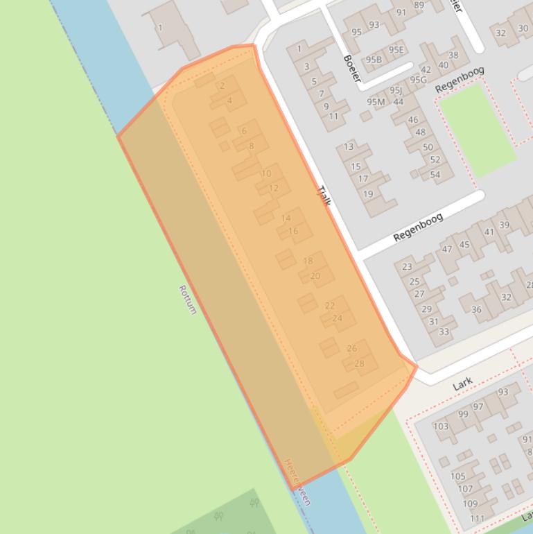 Kaart van postcodegebied 8446EJ.