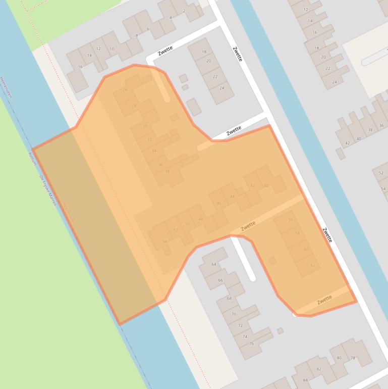 Kaart van postcodegebied 8446MJ.