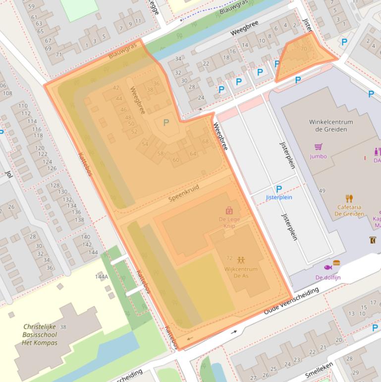 Kaart van postcodegebied 8446SC.