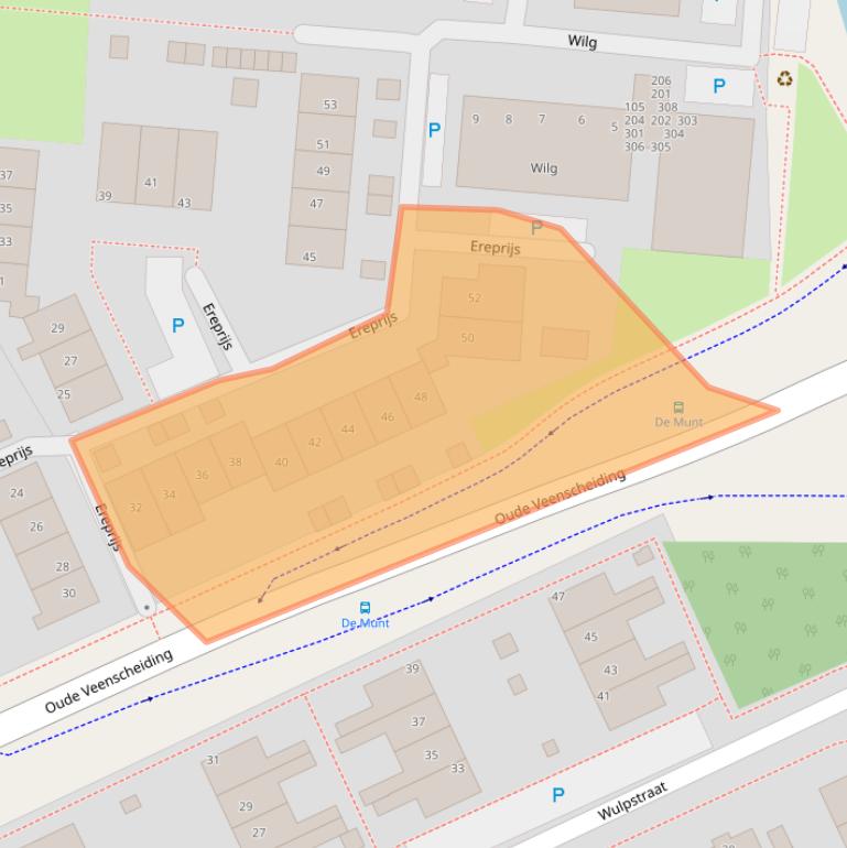 Kaart van postcodegebied 8446SN.