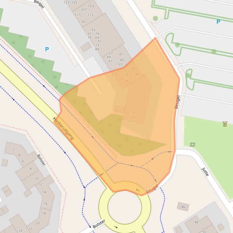 Kaart van postcodegebied 8447AK.