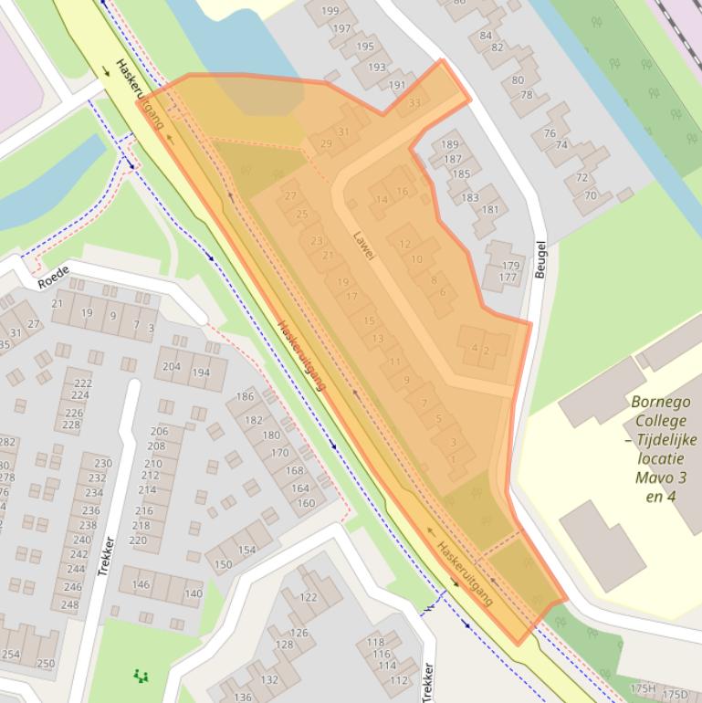 Kaart van postcodegebied 8447AW.