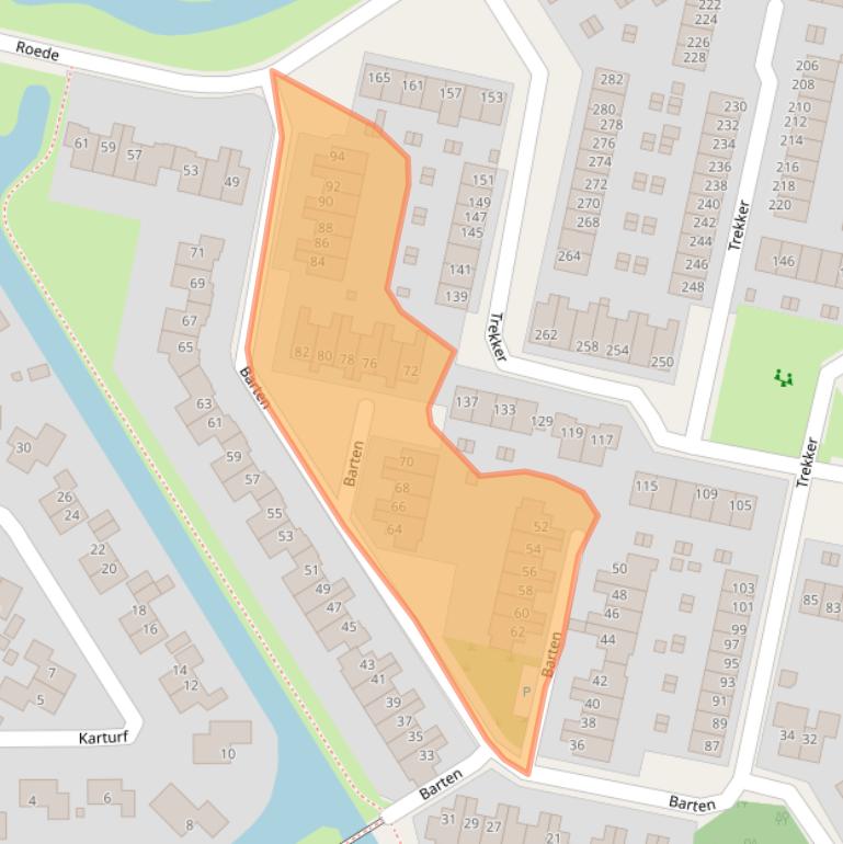 Kaart van postcodegebied 8447BR.