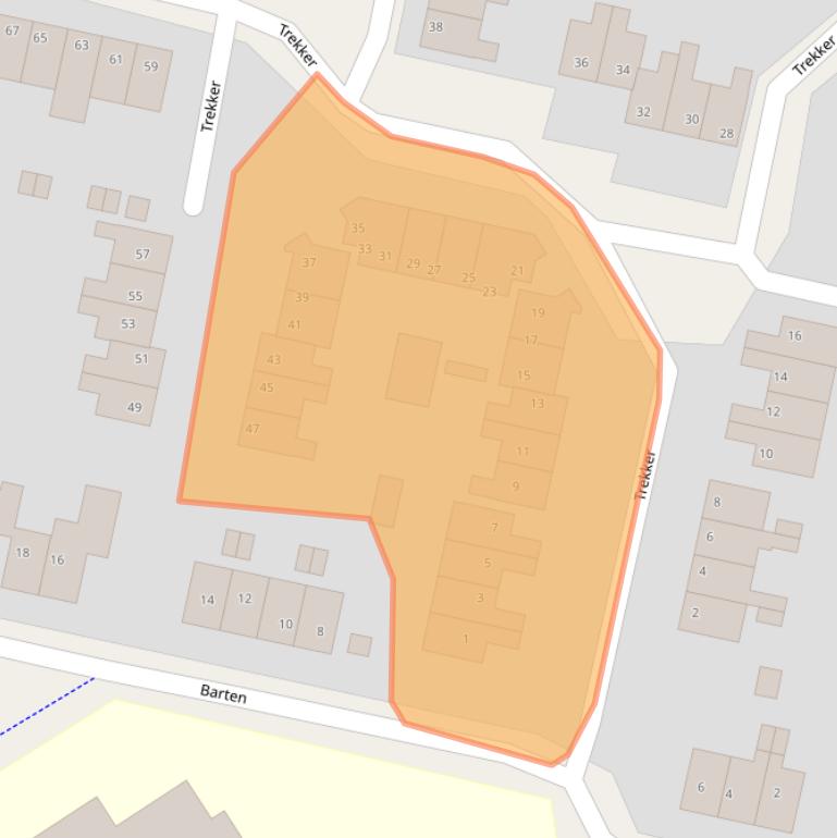 Kaart van postcodegebied 8447BT.