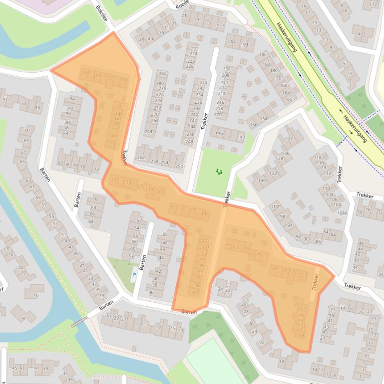 Kaart van postcodegebied 8447BV.