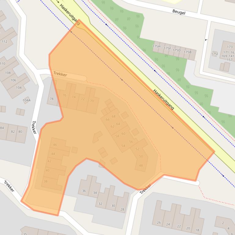 Kaart van postcodegebied 8447BX.