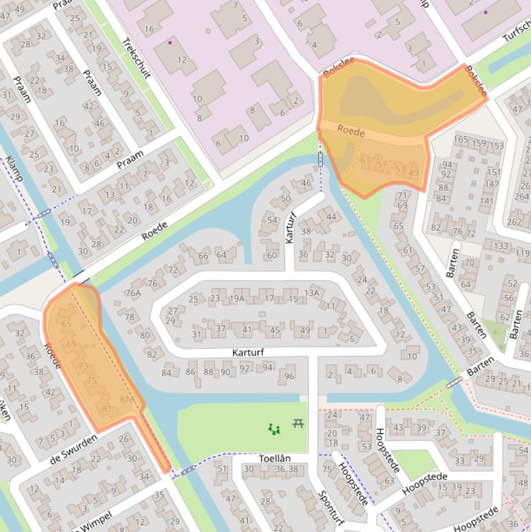 Kaart van postcodegebied 8447CB.