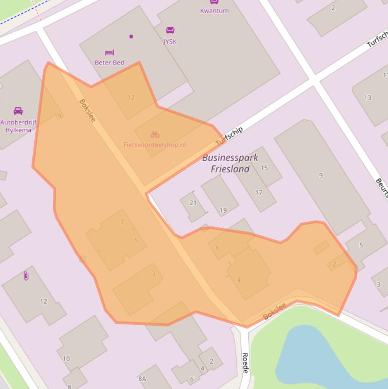 Kaart van postcodegebied 8447CN.