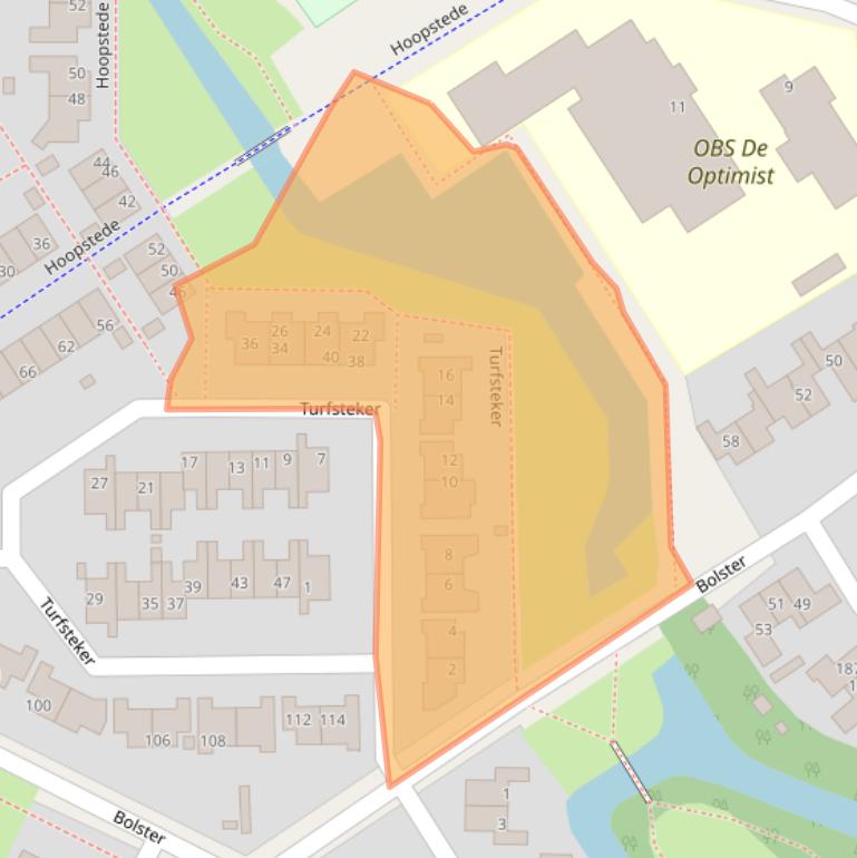 Kaart van postcodegebied 8447DB.