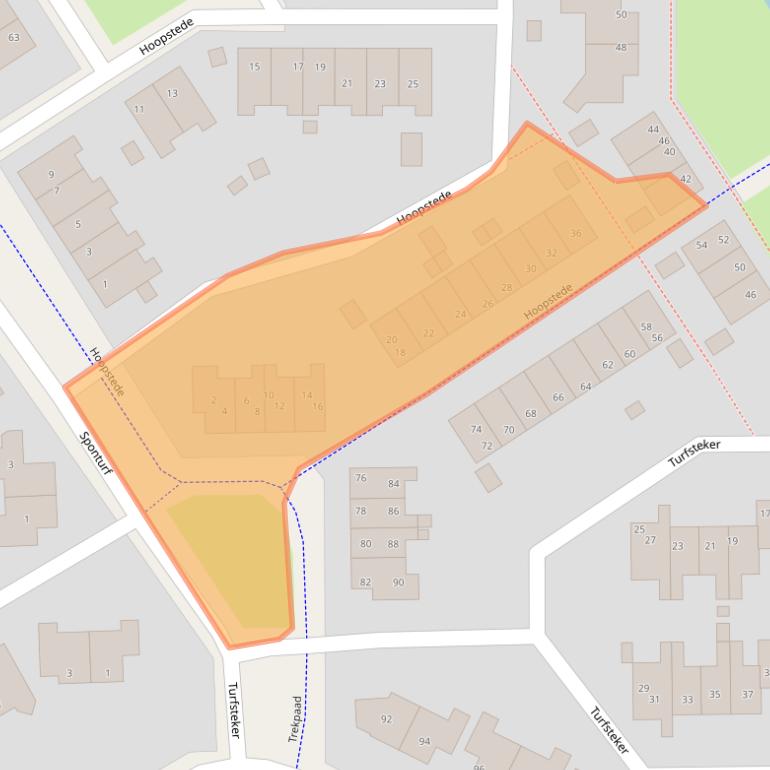 Kaart van postcodegebied 8447DJ.