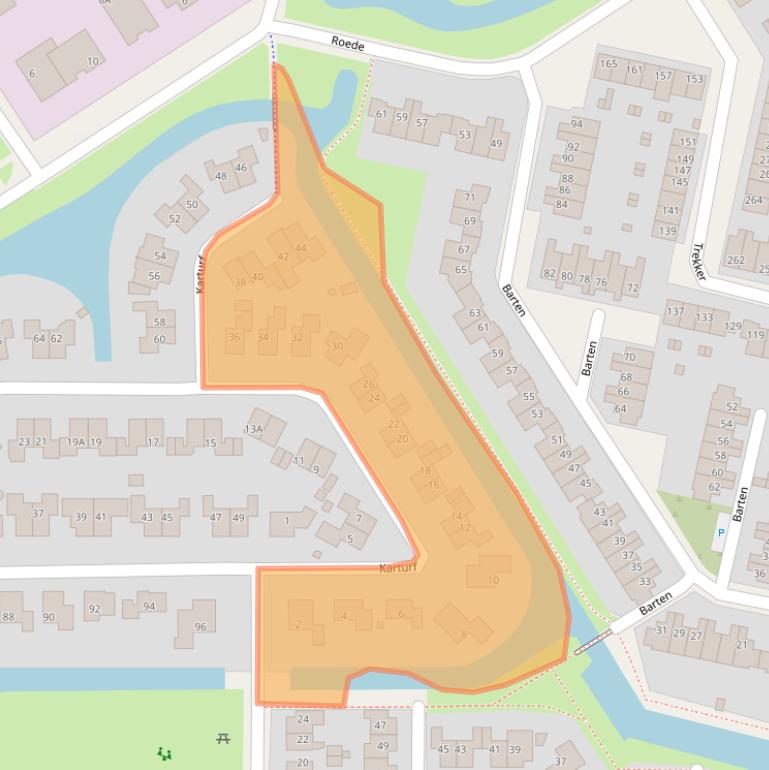 Kaart van postcodegebied 8447DP.