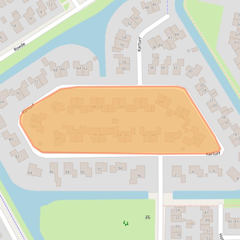 Kaart van postcodegebied 8447DS.