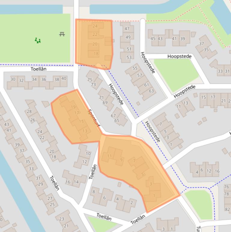 Kaart van postcodegebied 8447DX.