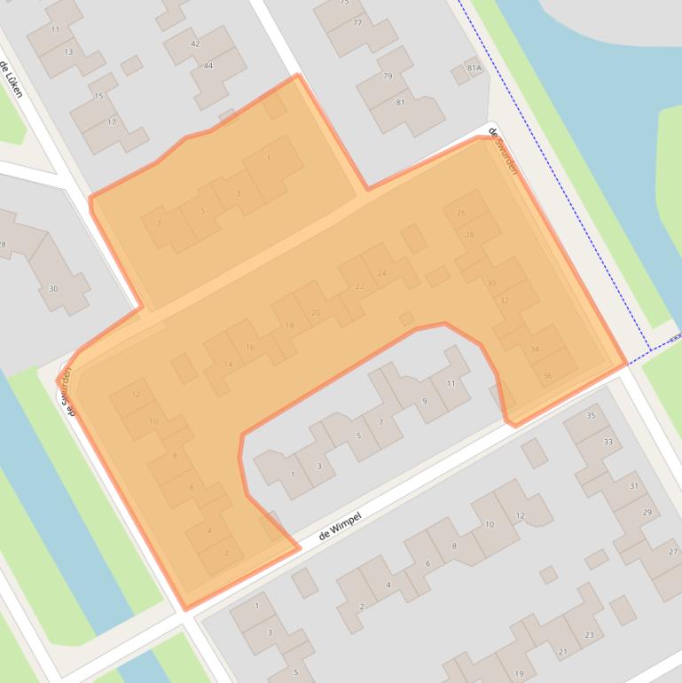 Kaart van postcodegebied 8447EA.