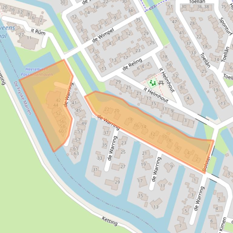 Kaart van postcodegebied 8447EC.