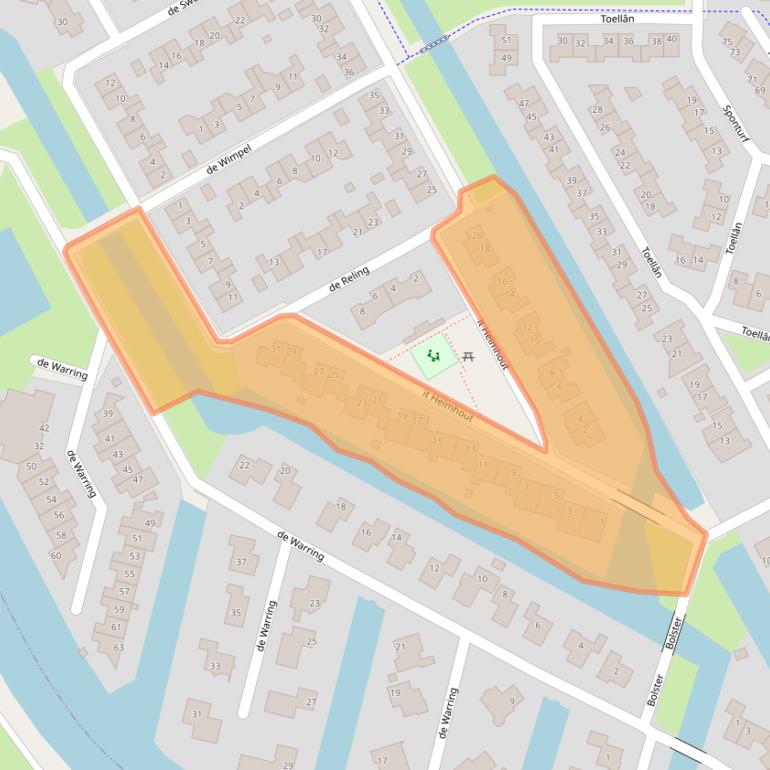 Kaart van postcodegebied 8447EG.