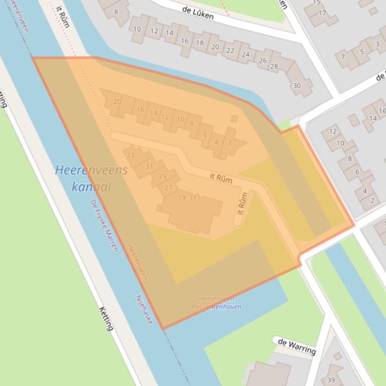 Kaart van postcodegebied 8447EH.