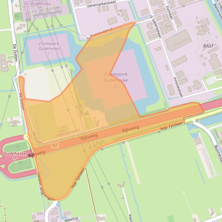 Kaart van postcodegebied 8447SC.