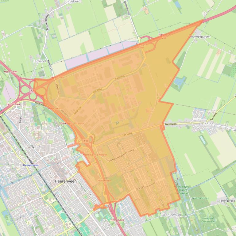 Kaart van postcodegebied 8448.