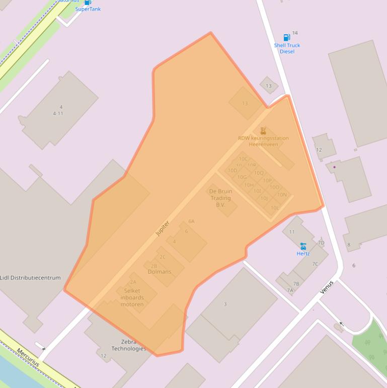 Kaart van postcodegebied 8448CD.