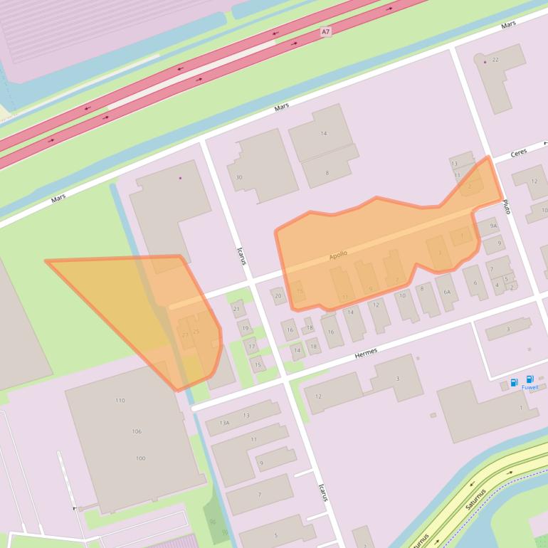 Kaart van postcodegebied 8448CL.