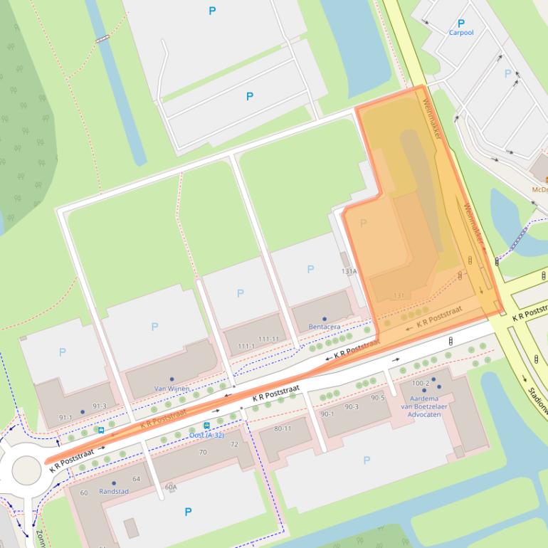 Kaart van postcodegebied 8448EB.