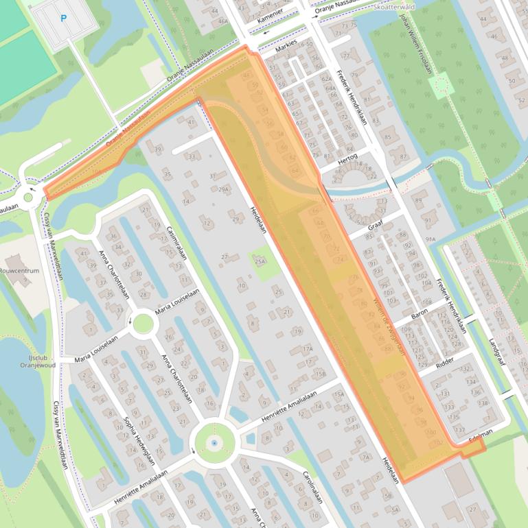 Kaart van postcodegebied 8448MB.