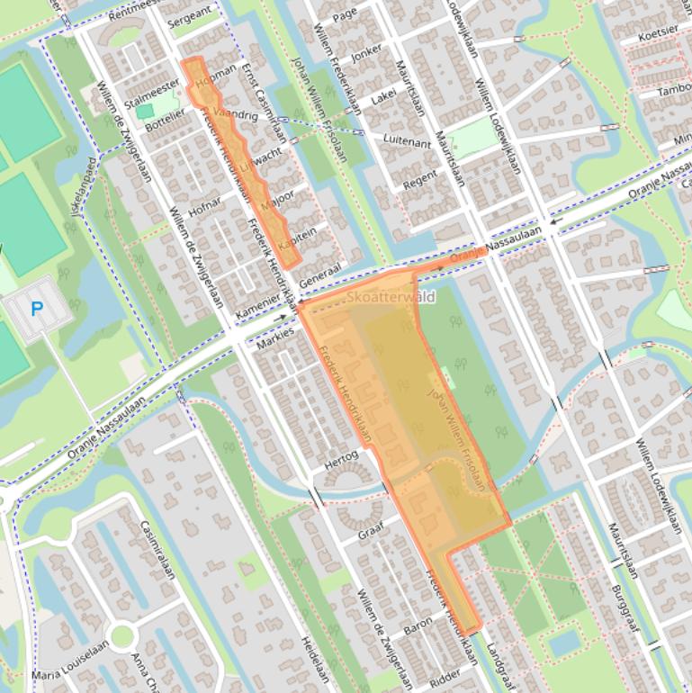 Kaart van postcodegebied 8448MP.