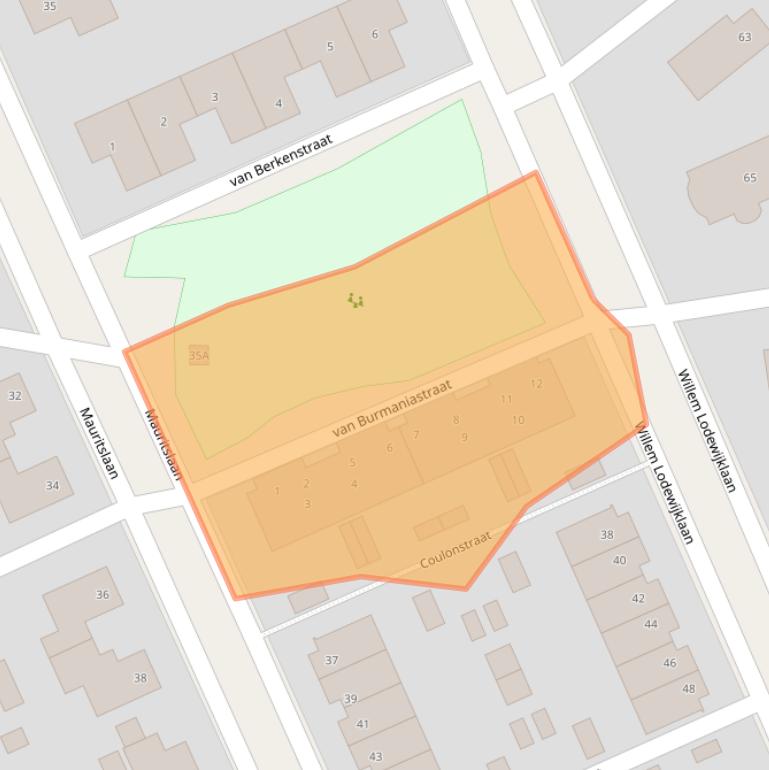 Kaart van postcodegebied 8448PS.