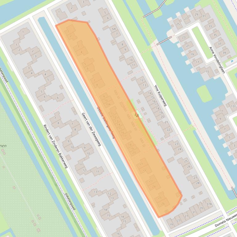 Kaart van postcodegebied 8448RK.