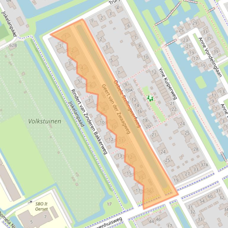 Kaart van postcodegebied 8448RL.