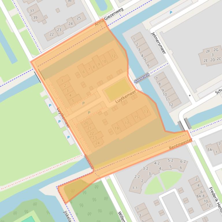 Kaart van postcodegebied 8448RS.